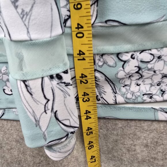 Floral Sleeveless Mint Green & White Fit And Flare Midi Dress 94% Polyester Mesh - Picture 7 of 8